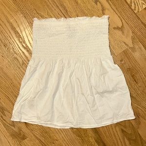 y2k styled baby doll style strapless top